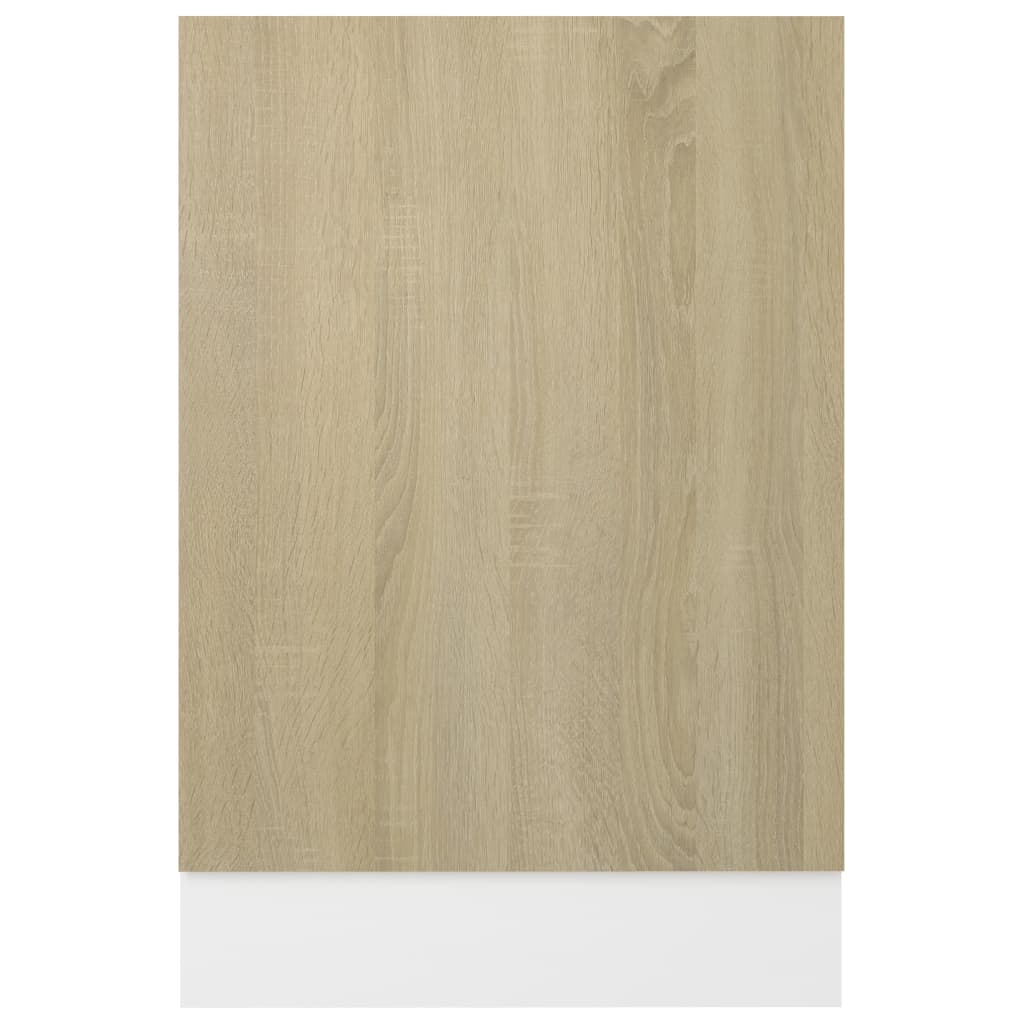 NNEVL Dishwasher Panel Sonoma Oak 45x3x67 cm Chipboard