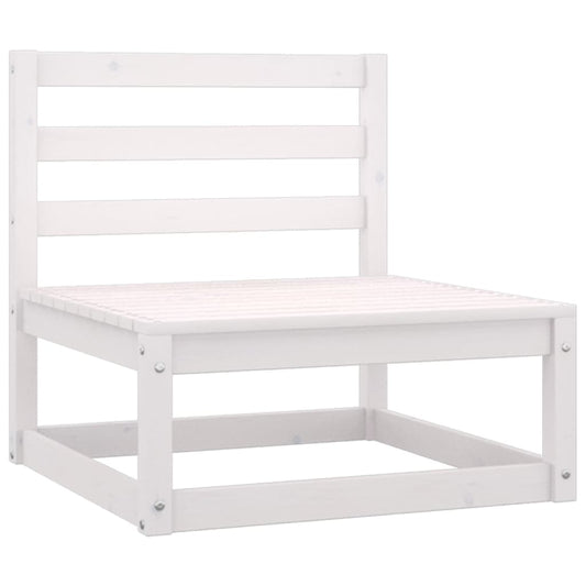 NNEVL 2 Piece Garden Lounge Set White Solid Pinewood
