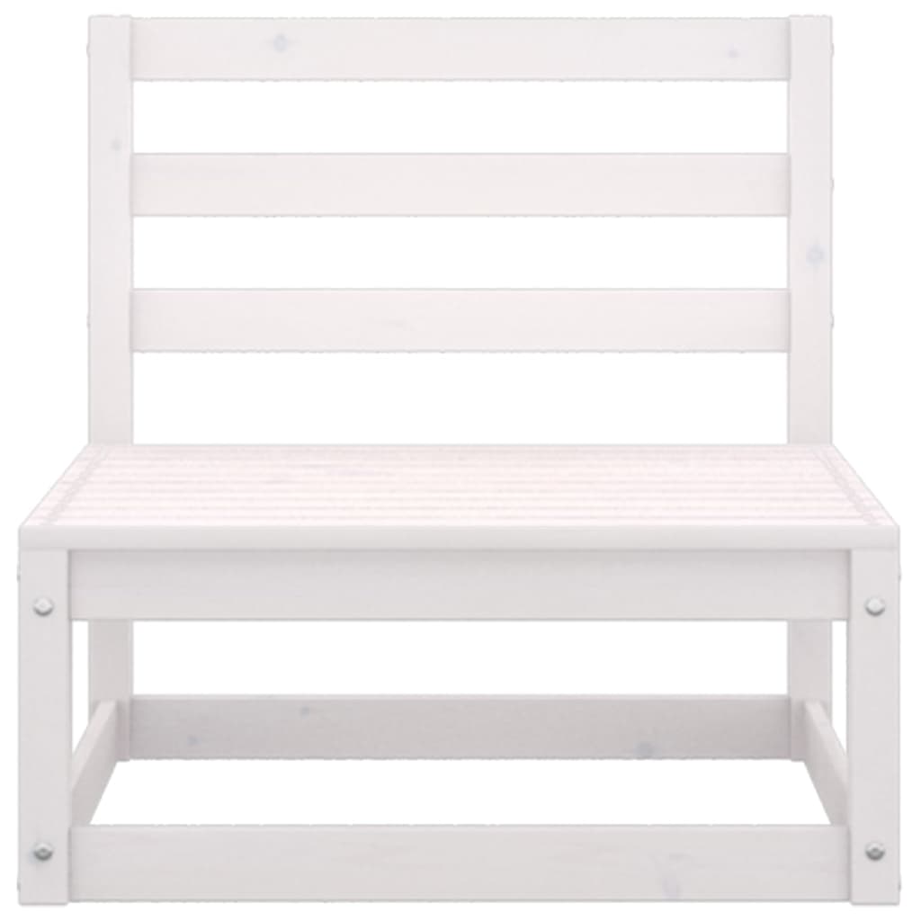 NNEVL 2 Piece Garden Lounge Set White Solid Pinewood