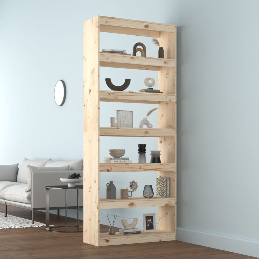 NNEVL Book Cabinet/Room Divider 80x30x199.5 cm Solid Wood Pine