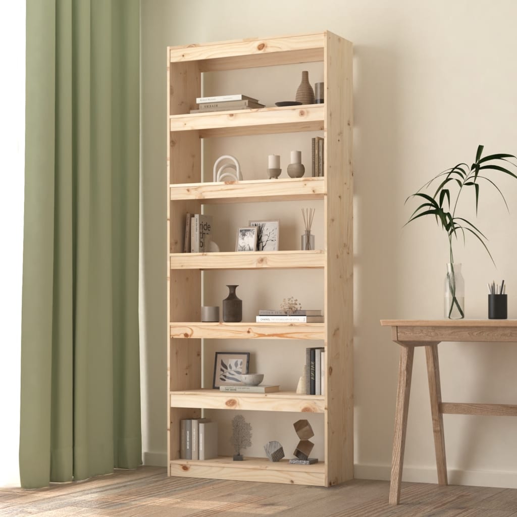 NNEVL Book Cabinet/Room Divider 80x30x199.5 cm Solid Wood Pine