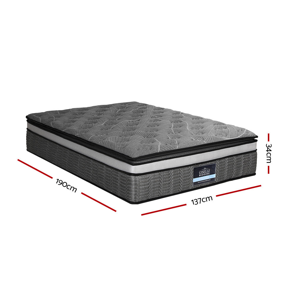 NNEDSZ Giselle Bedding 34cm Mattress Double Layer Pocket Spring Double