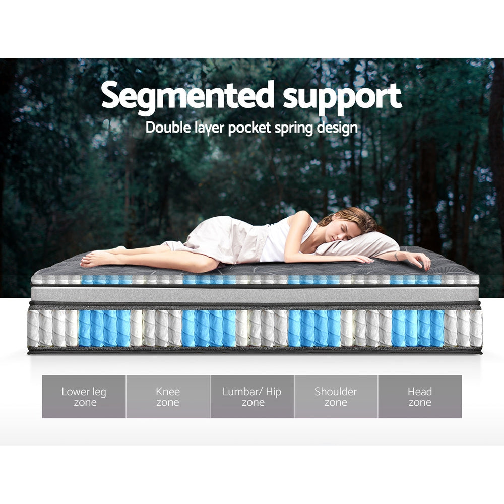 NNEDSZ Giselle Bedding 34cm Mattress Double Layer Pocket Spring Double