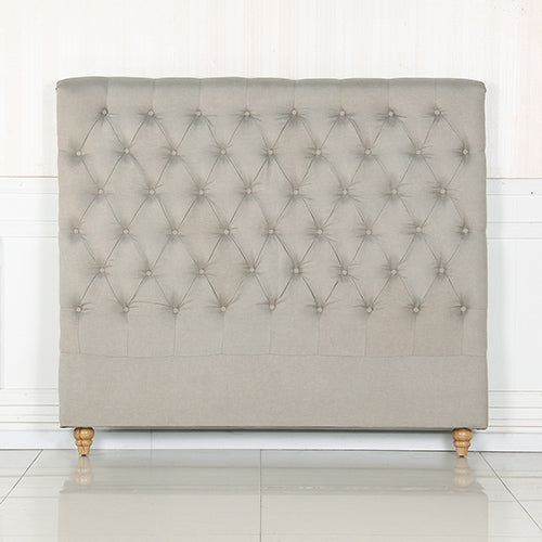 NNEDSZ Bed Head Queen Size French Provincial Headboard Upholsterd Fabric Beige